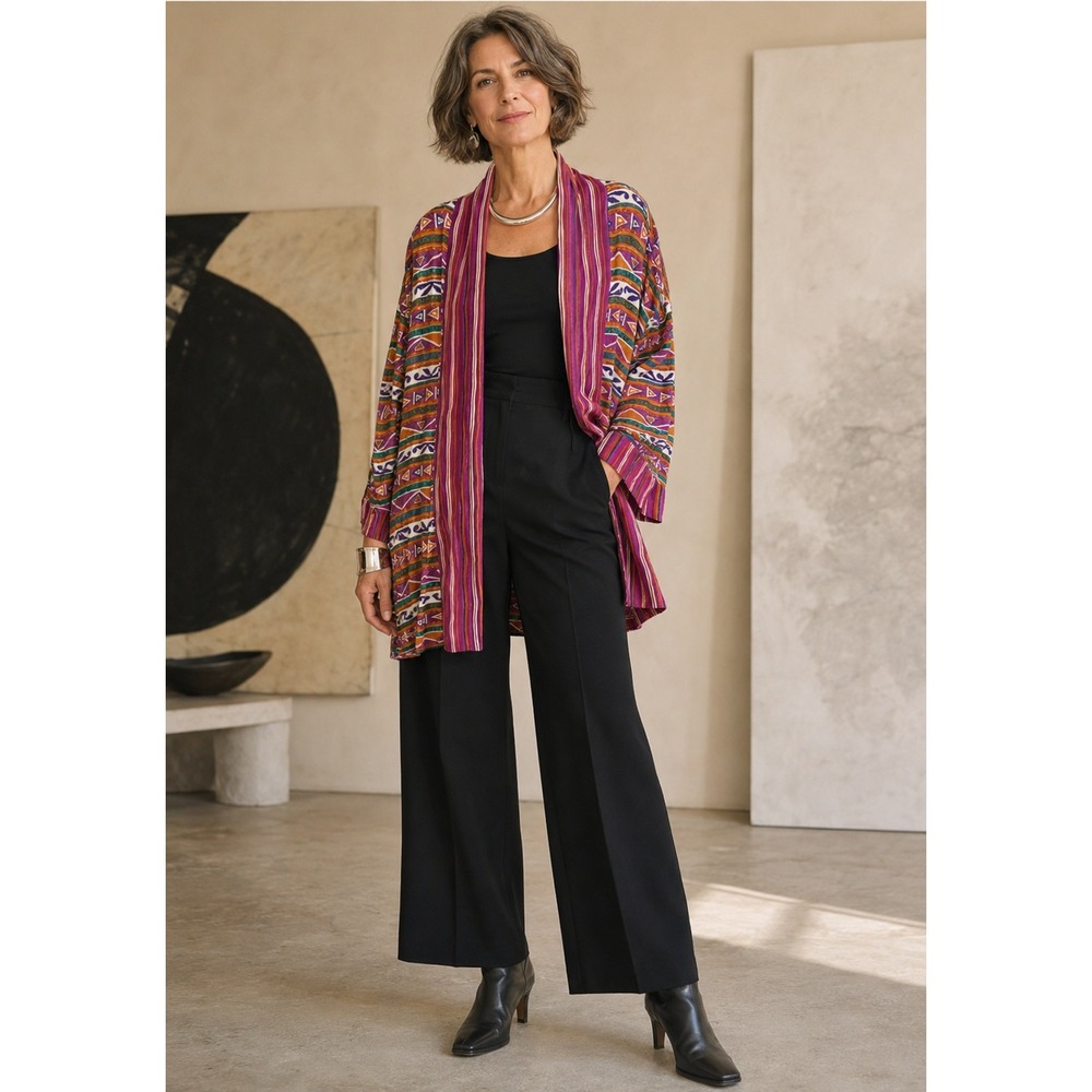 NWT Pendletonβ Plus Womens 1X Cardigan Open Front Southwestern Boho Aztek Retro
